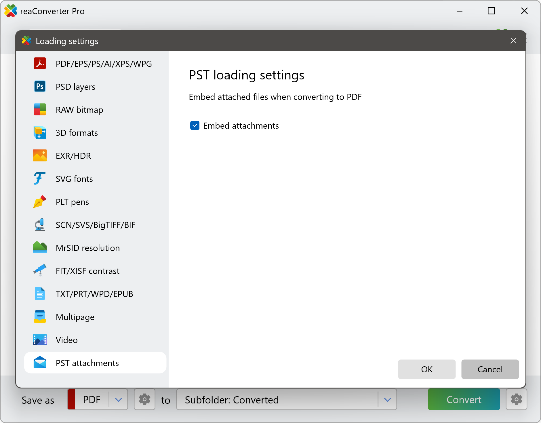 reaConverter interface