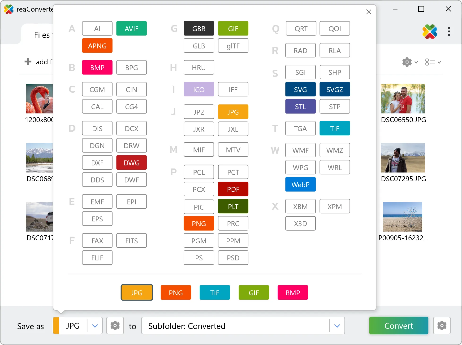 Select AVIF as output format