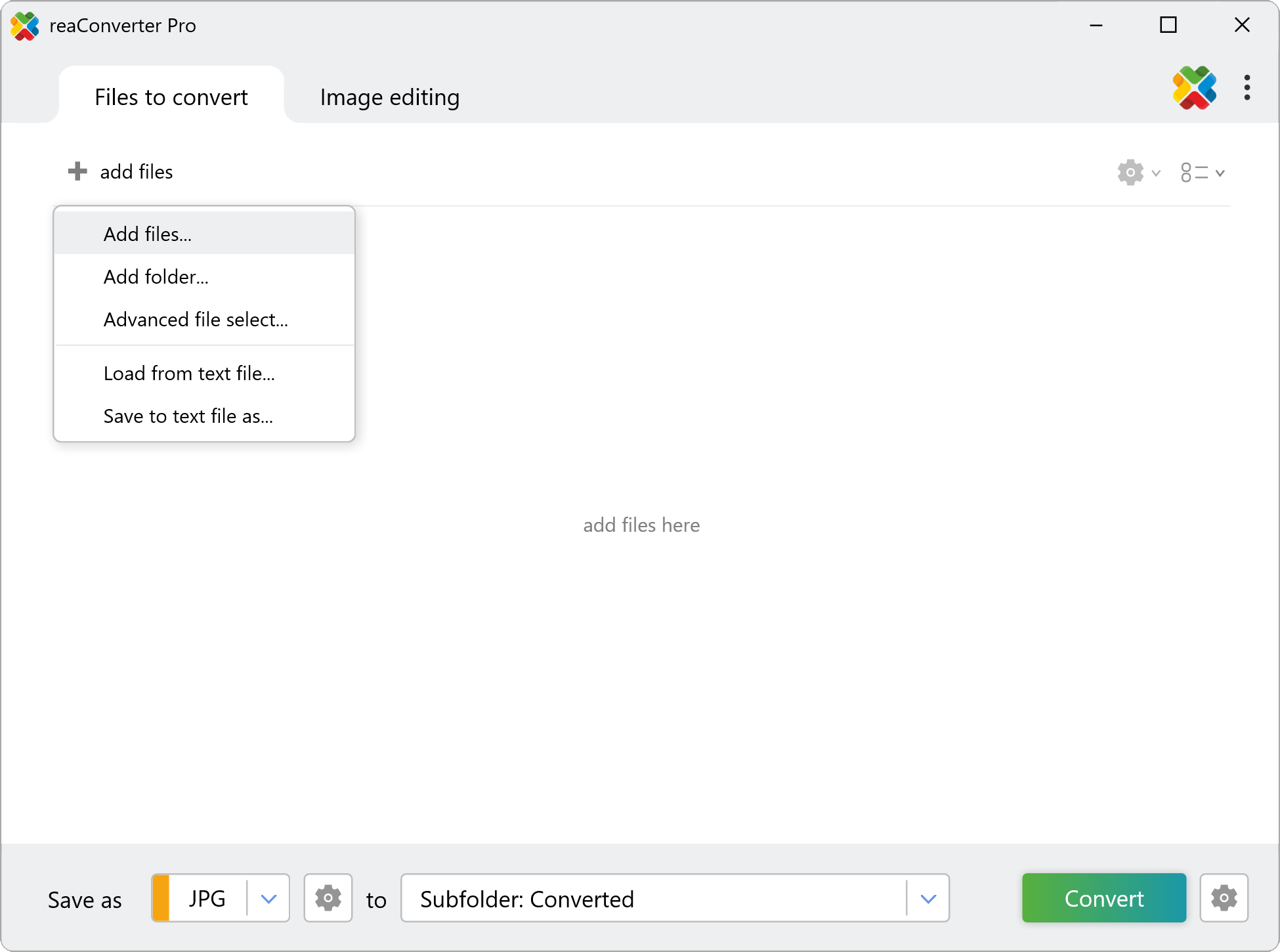 reaConverter’s User Interface: Overview & Features